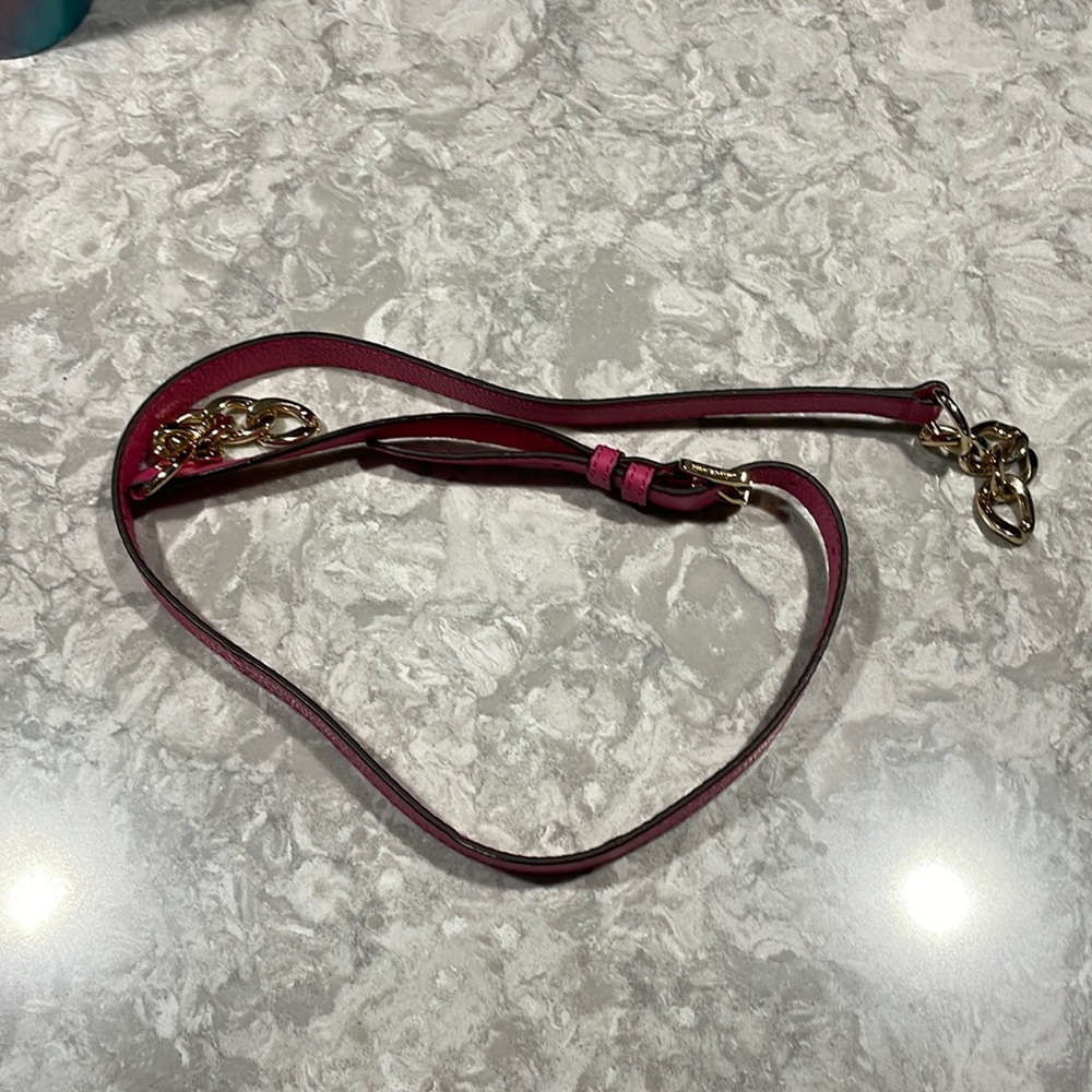Michael Kors Hot Pink Gold Chain Purse Strap